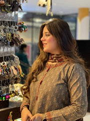 Trending 3 Piece Printed Silk Suit