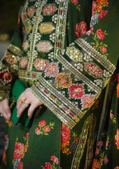 Trending Hira Faisal SILK PRINT Green