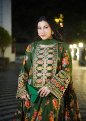 Trending Hira Faisal SILK PRINT Green