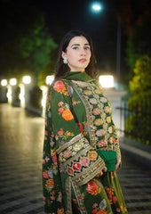 Trending Hira Faisal SILK PRINT Green