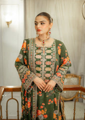 Trending Hira Faisal SILK PRINT Green