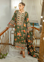 Trending Hira Faisal SILK PRINT Green
